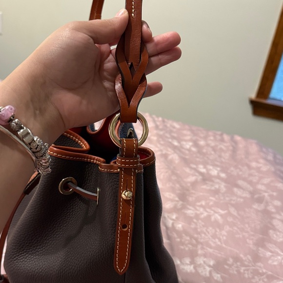 Dooney and Bourke Tasha Drawstring in Brown Tomorro. - Picture 11 of 11